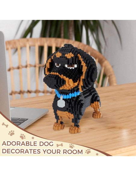 Juego de Bloques 3D Perro Dachshund GaoDeBuChou 2100 Piezas