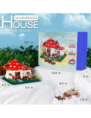 Casa de Hongos Bibilock 2233 PCS Bloques de Construcción