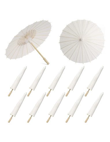 12 Paraguas de Papel Merkaunis 83.82 cm Decorativos DIY