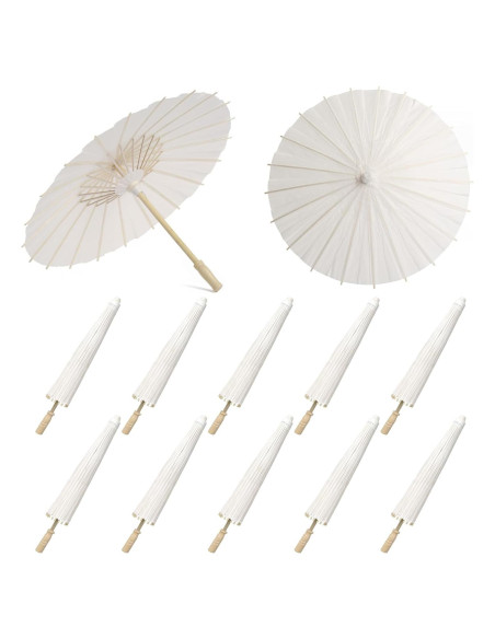 12 Paraguas de Papel Merkaunis 83.82 cm Decorativos DIY