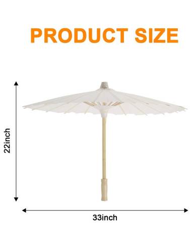 12 Paraguas de Papel Merkaunis 83.82 cm Decorativos DIY