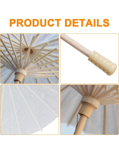 12 Paraguas de Papel Merkaunis 83.82 cm Decorativos DIY