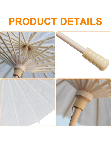 12 Paraguas de Papel Merkaunis 83.82 cm Decorativos DIY