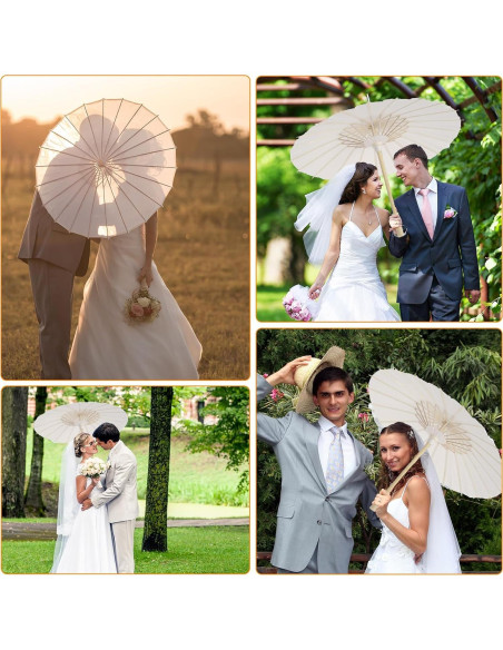 12 Paraguas de Papel Merkaunis 83.82 cm Decorativos DIY