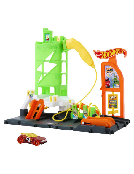 Juego de Pista Hot Wheels City Estación de Combustible 1:64