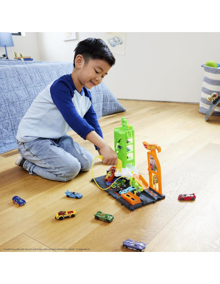 Juego de Pista Hot Wheels City Estación de Combustible 1:64