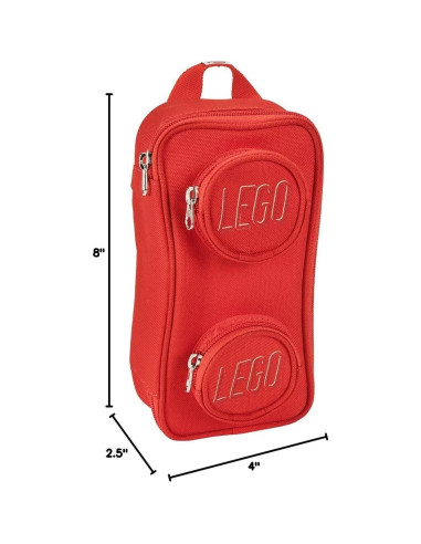 Funda de Ladrillos LEGO Rojo 20x10x6 cm para útiles