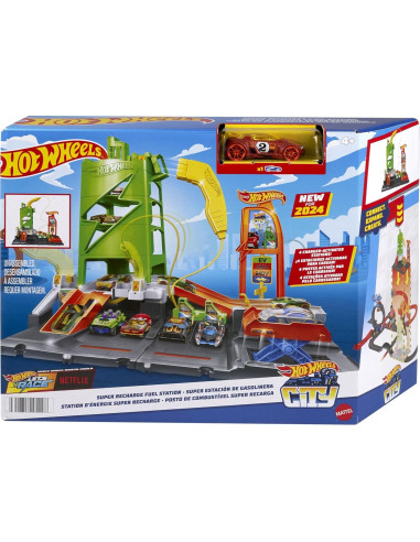 Juego de Pista Hot Wheels City Estación de Combustible 1:64
