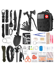 Kit de Supervivencia LUXMOM 142 Piezas con Primeros Auxilios