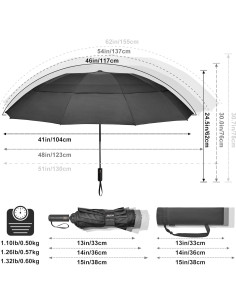 Paraguas de Golf G4Free 54 cm Compacto Automático Doble 2