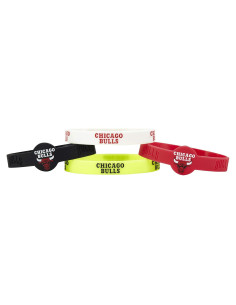 Pulseras de Silicona Aminco NBA Chicago Bulls 4-Pack