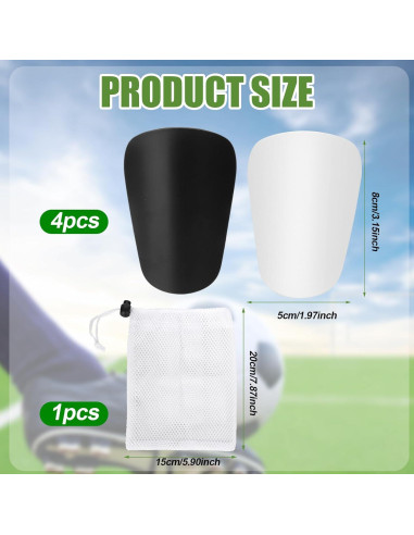 Espinilleras de Fútbol NQEUEPN Mini 7.87x5cm 2 Pares