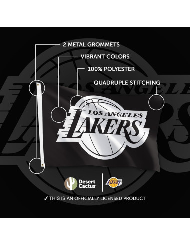 Bandera Los Angeles Lakers Desert Cactus 3x1.5m Poliester
