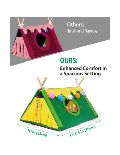 Escondite para Cobayas Harhana GT01 - Casa Túnel Lavable 34.9x25.4 cm 2