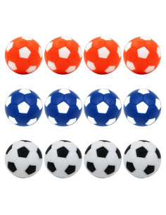 Paquete de 12 bolas de foosball BQSPT 32 mm multicolor