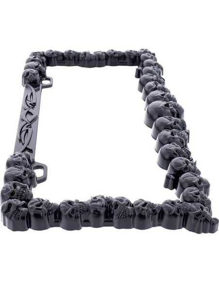 Marco de Placa de Licencia Calavera Negra United Pacific 17.3x33.4cm