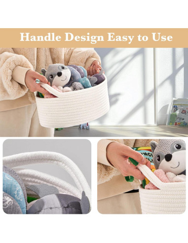 Cesta de Regalos Tejida Bufims 30x20x12 cm Blanca