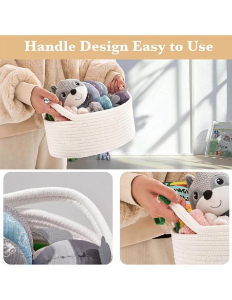 Cesta de Regalos Tejida Bufims 30x20x12 cm Blanca