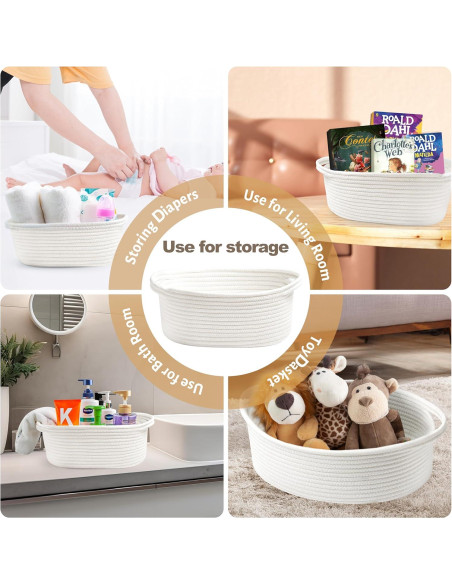 Cesta de Regalos Tejida Bufims 30x20x12 cm Blanca