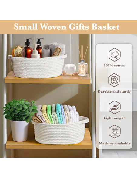 Cesta de Regalos Tejida Bufims 30x20x12 cm Blanca