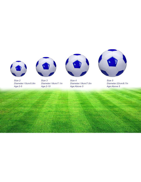 Balón de Fútbol SPDTECH Tamaño 2 Blanco y Azul para Niños