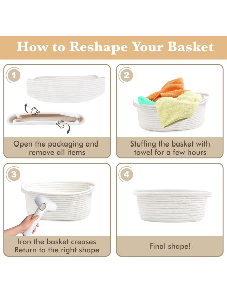 Cesta de Regalos Tejida Bufims 30x20x12 cm Blanca