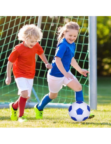 Balón de Fútbol SPDTECH Tamaño 2 Blanco y Azul para Niños
