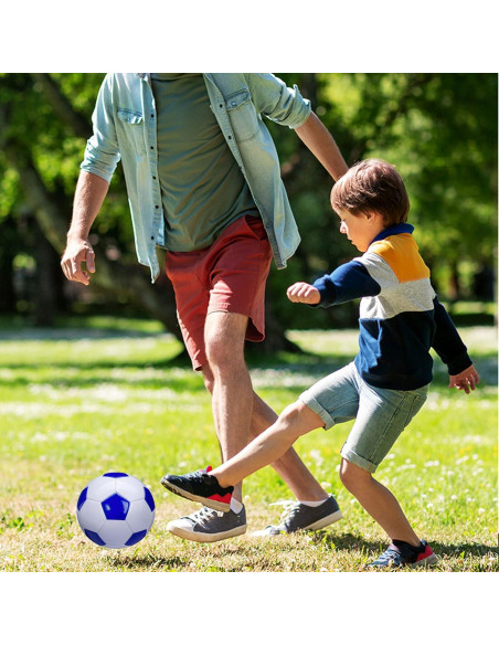 Balón de Fútbol SPDTECH Tamaño 2 Blanco y Azul para Niños