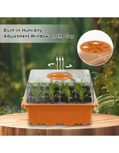 Bandeja de Inicio de Semillas GooingTop 72 Celdas Naranja