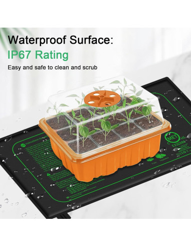 Bandeja de Inicio de Semillas GooingTop 72 Celdas Naranja