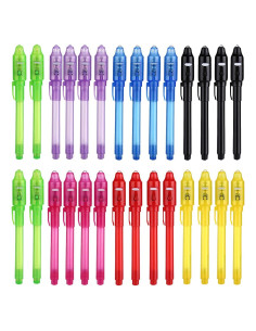 Bolígrafo Tinta Invisible SCStyle 28 Pcs con Luz UV