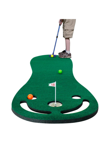 Alfombra de Putting KOFULL 198 cm con Putter y Pelotas