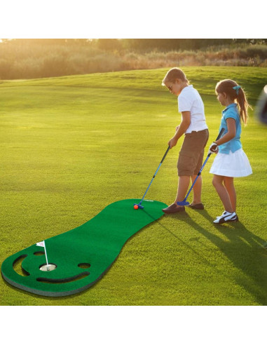 Alfombra de Putting KOFULL 198 cm con Putter y Pelotas