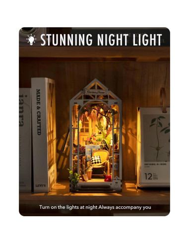 Rolife Kit Nook de Libros Miniatura 3D Decorativo