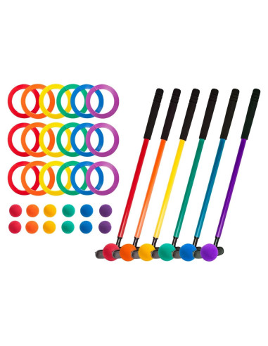 Set de Golf Mini Champion Sports - 6 Putters y 18 Pelotas