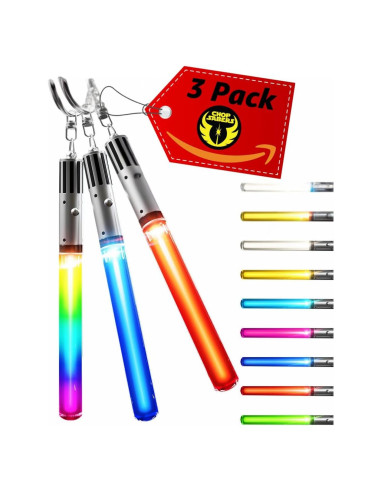 Llavero Espada Láser LED Star Wars 8 Modos 10,16 cm