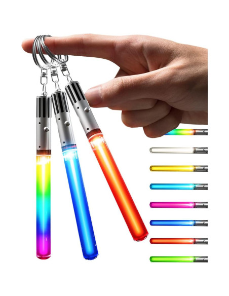 Llavero Espada Láser LED Star Wars 8 Modos 10,16 cm