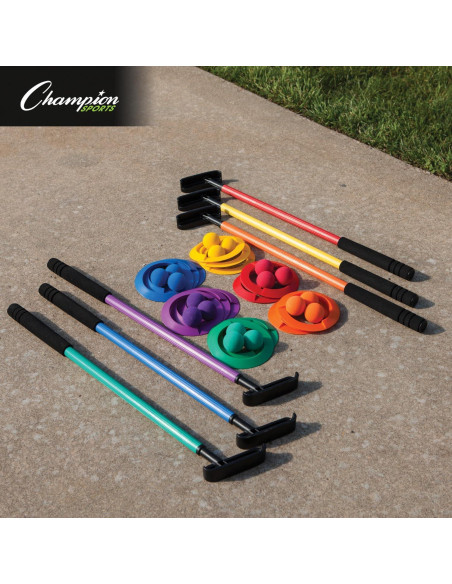 Set de Golf Mini Champion Sports - 6 Putters y 18 Pelotas