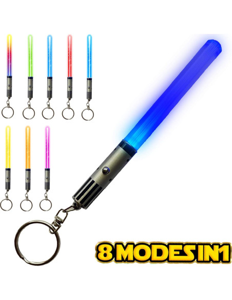 Llavero Espada Láser LED Star Wars 8 Modos 10,16 cm