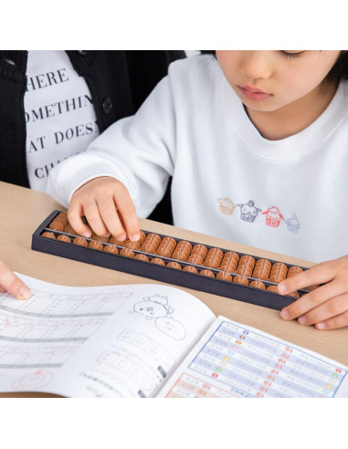 Ábaco Soroban Profesional Yellow Mountain 17 Columnas 26.7 cm