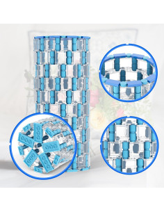 Jarrón Transparente Azul MOOXI 340 Piezas Compatible Lego 2