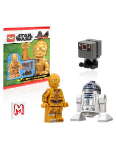 Minifiguras LEGO Star Wars R2-D2, C-3PO y Droid Gonk