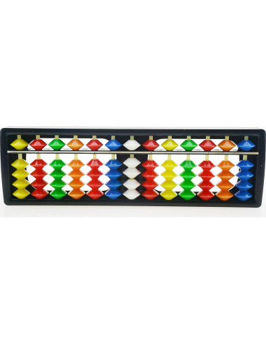 Ábaco Soroban CCHW 13 columnas plástico colorido para niños