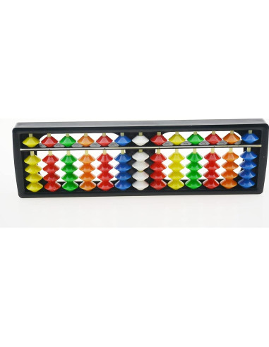Ábaco Soroban CCHW 13 columnas plástico colorido para niños