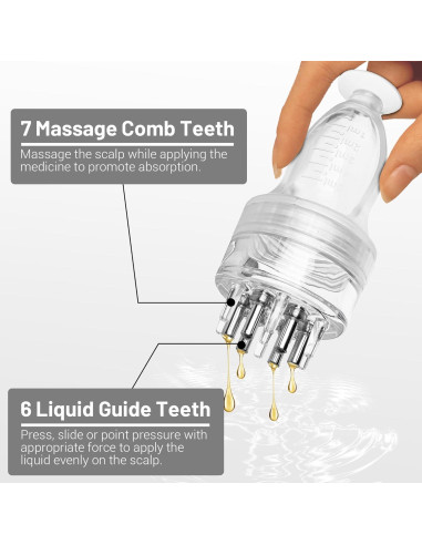 Peine Aplicador de Aceite HASSLICKIT 5ml Masajeador Cabello