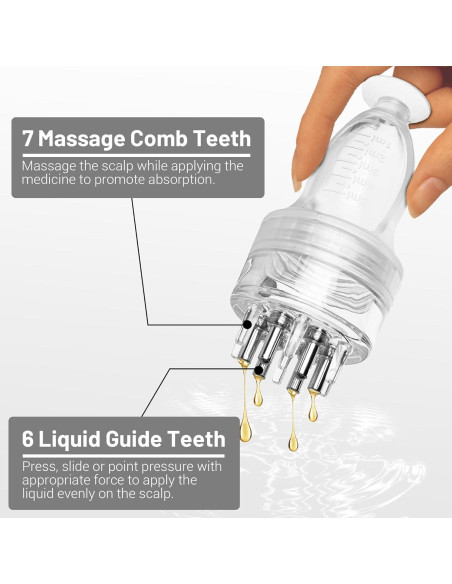 Peine Aplicador de Aceite HASSLICKIT 5ml Masajeador Cabello