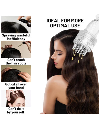 Peine Aplicador de Aceite HASSLICKIT 5ml Masajeador Cabello