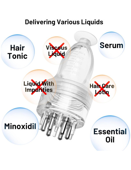 Peine Aplicador de Aceite HASSLICKIT 5ml Masajeador Cabello