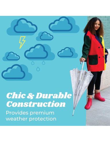 Paraguas Burbuja Totes para Adultos Transparente 129,54 cm