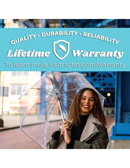 Paraguas Burbuja Totes para Adultos Transparente 129,54 cm